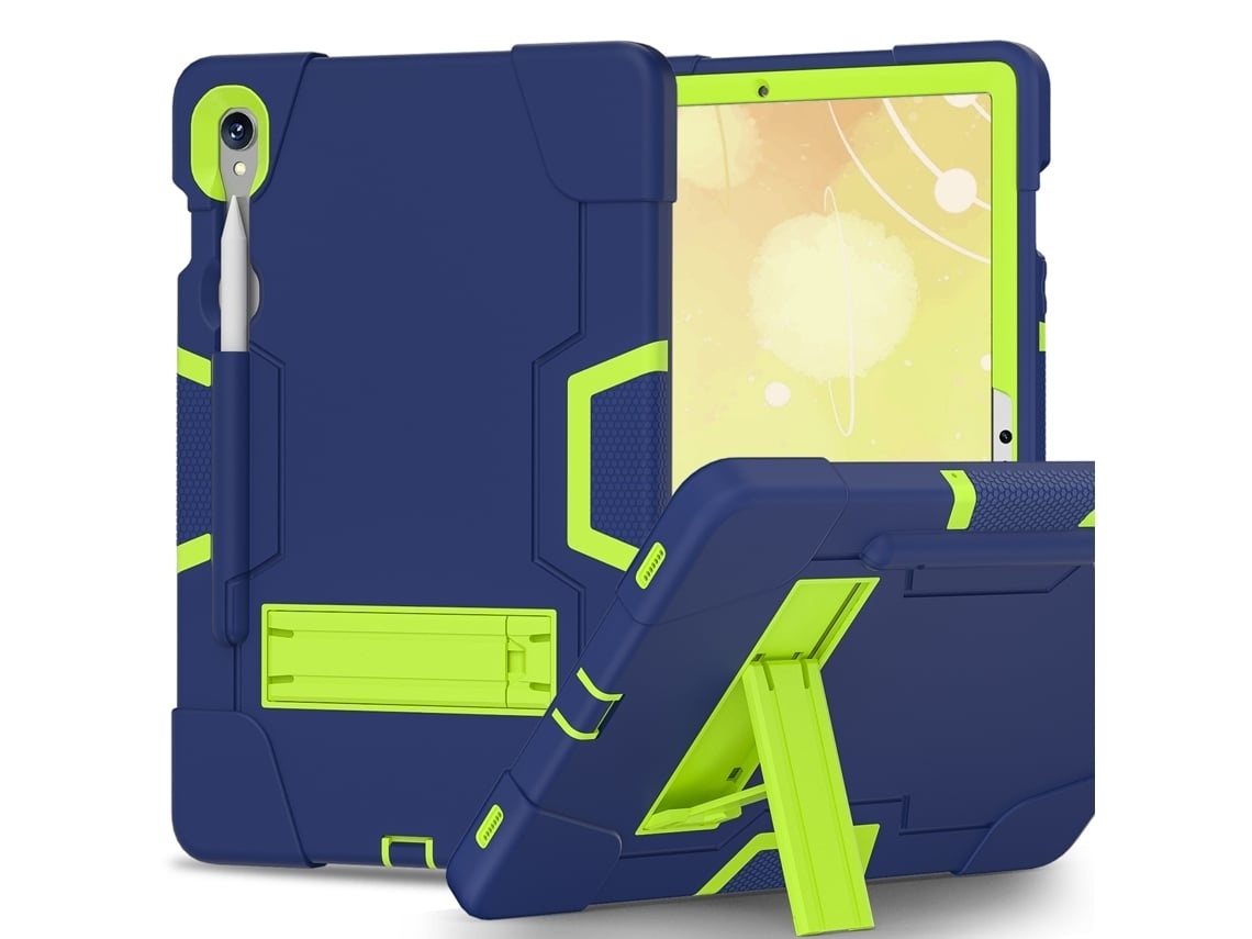 Capa Para Tablet Lurelia, Compatível Com Samsung Galaxy Tab S9/fe Sm X710 Anti Queda Totalmente Inclusivo E Amarelo, Verde, Pc, Proteção Antiquedas