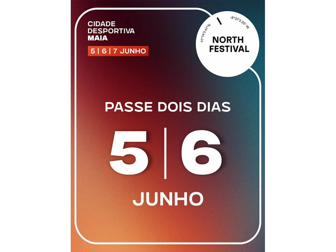 Bilhete NORTH FESTIVAL 2026|PASSE 2 DIAS