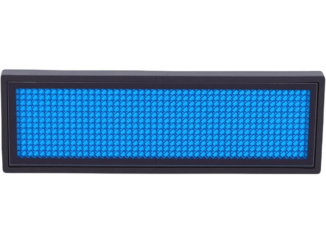 Crachá De Identificação Led Programável Jeffergarden, 12x48 Pixels, Azul, Com Rolagem, Recarregável E Controlado Por