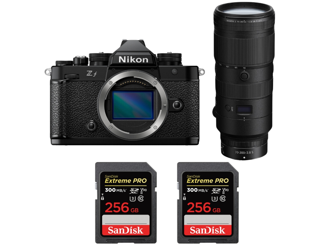 Zf + 70 200mm F/2.8 Vr S + 2 Sandisk 256gb Uhs ii 300mb/s + Ebook “20 Dicas para Fotos Que Impressionam” NIKON
