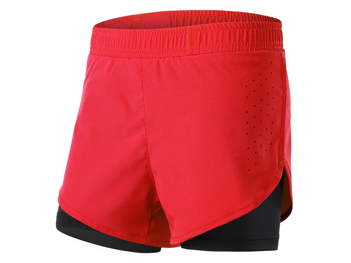 Bermudas de corrida femininas 2 em 1 com forro de secagem rápida, respirável S/MARCA