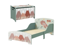 Conjunto Para Criança Mdf, Placa Multicamadas Cor Verde 143x77x60 Cm Zonekiz
