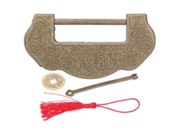 Cadeado Antigo de Latão Primerox para Armário Caixa de Jóias Vintage