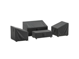 Capa para Móveis de Jardim 4 Peças Impermeável Preto BTFORUS