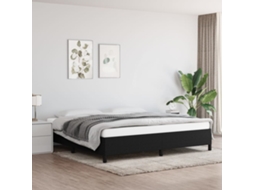 Vidaxl Estrutura De Cama Sem Colchão 200x200 Cm Tecido Preto
