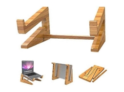 Suporte Para Laptop, Suporte Portátil E Dobrável Para Notebook, Suporte De Bambu Compatível Com Macbook Pro Air, Dell, Hp, Samsung, Lenovo. Aquaforge