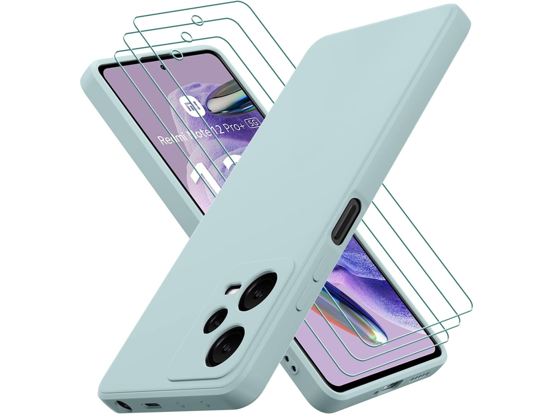 Capa Note Proteção Antichoc Vidros Temperados Para Xiaomi Redmi Note 12 Pro Plus 5g/note 12 Explorer Hongwe. Textura Macia Verde