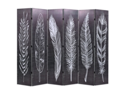 Room Divider, Room Dividers Vidaxl Preto Tecido (228 X 170 Cm)