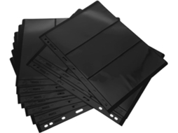 Toyvian 10 Páginas Internas Dupla Face Para Classe Noir - 3 Rangées - 9 Trous - En Pet