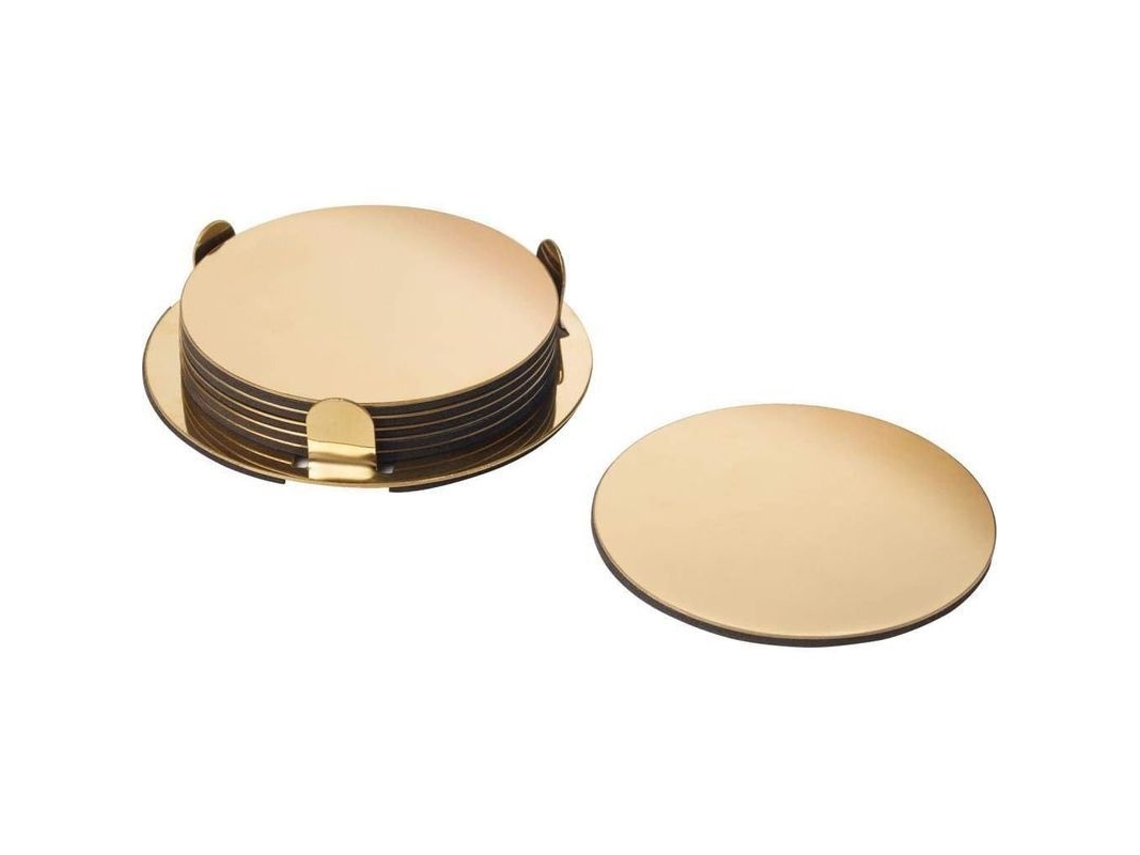 Conjunto de 8,5cm de suportes para copos Nova Line, com suporte de ouro/brass