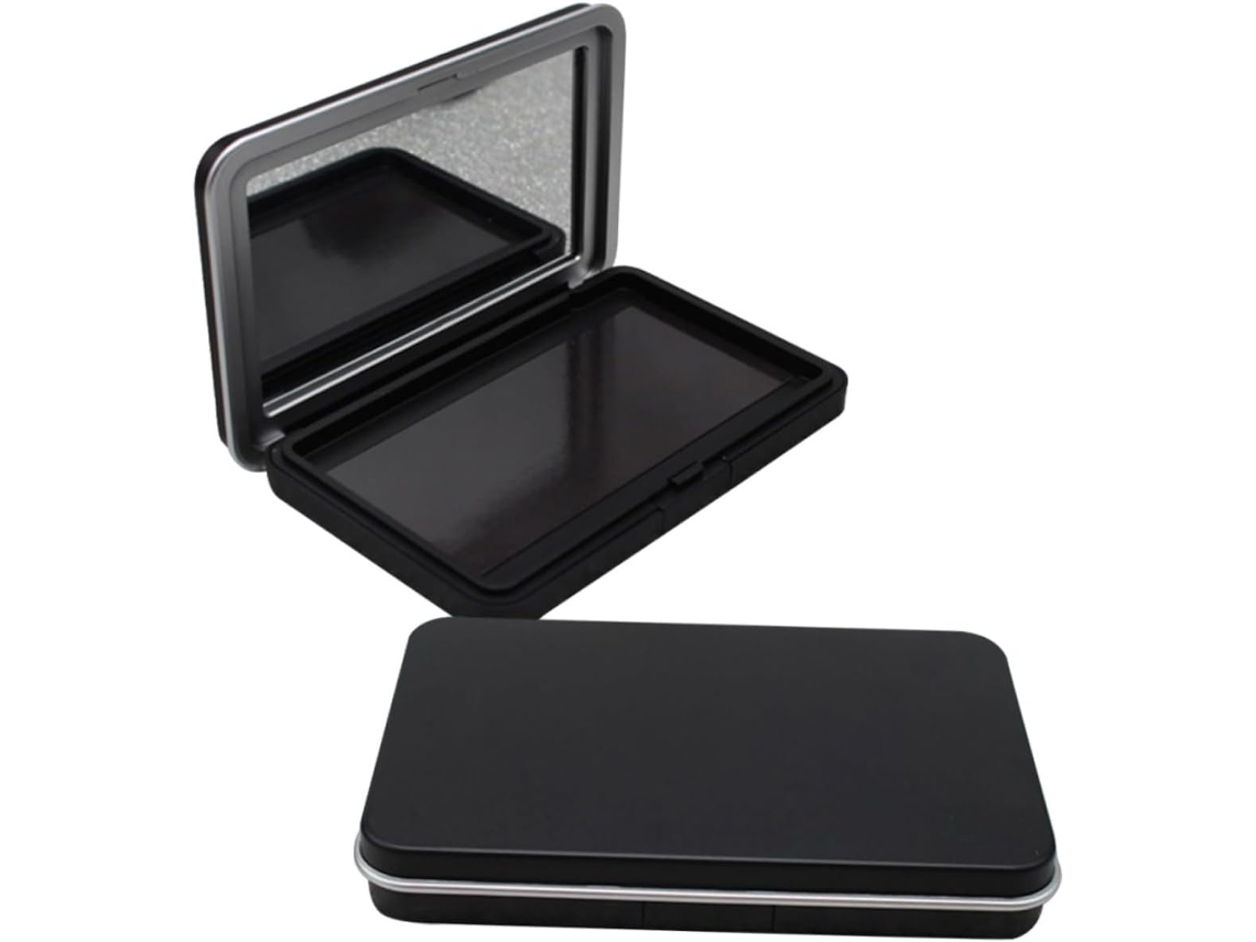 Conjunto De 2 Estojos Portáteis Para Sombras Com Espelho, Ideais Para Guardar E Transportar.