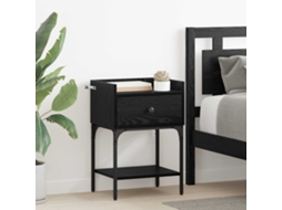 Vidaxl Mesa-de-cabeceira Com Gaveta Carvalho Preto 40 X 29 X 60 Cm