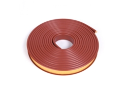 Cinta de Borde em U, autoadesiva, 10m, para móveis, veneer, alta elasticidade, anti colisão, 20mm, marrom | S/MARCA