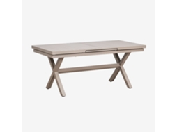 Sklum Rectangular Extensible Dining Table In Aluminum Karena Alumínio Moka Brown         180 - 240 X 90 Cm