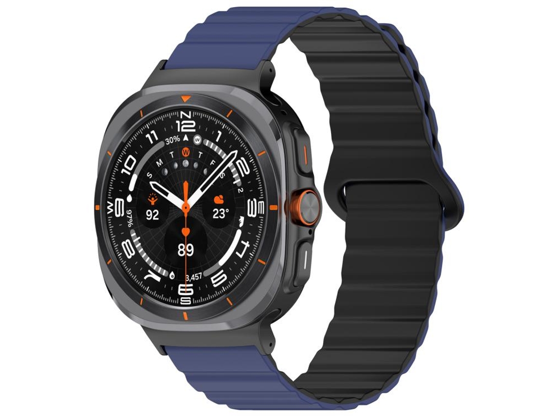 Bracelete Silicone Magnético Azul Escuro para Samsung Galaxy Watch Ultra 47mm XIAOMOYU