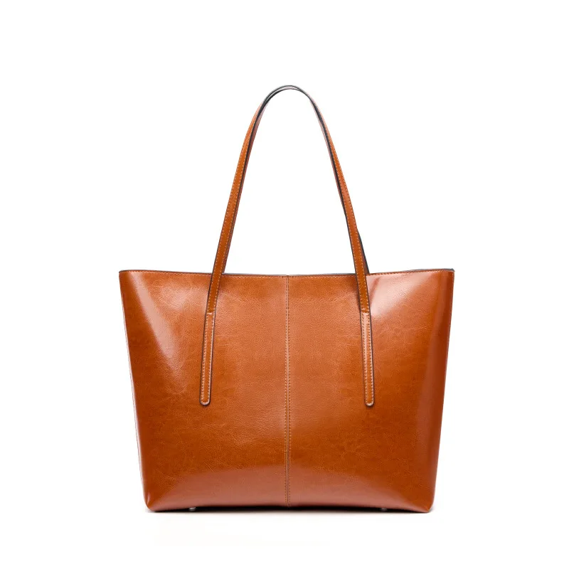 (3031-marrom) Bolsa De Luxo De Grande Capacidade Com Design Exclusivo Em Couro Bovino De Duas Peças.
