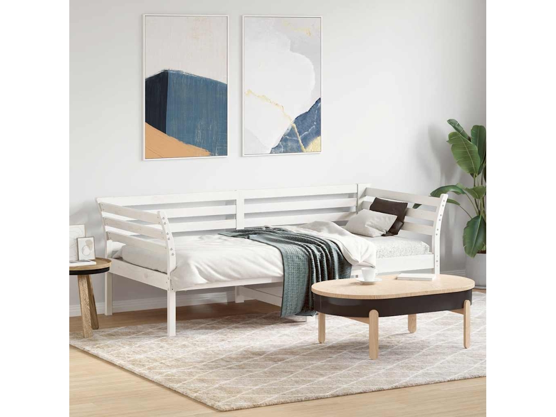 Vidaxl Espreguiçadeira Sem Colchão 75x190 Cm Branco