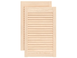 Portas de Roupeiro 2 Peças com Cego Pinho Maciço Design MAISON EXCLUSIVE