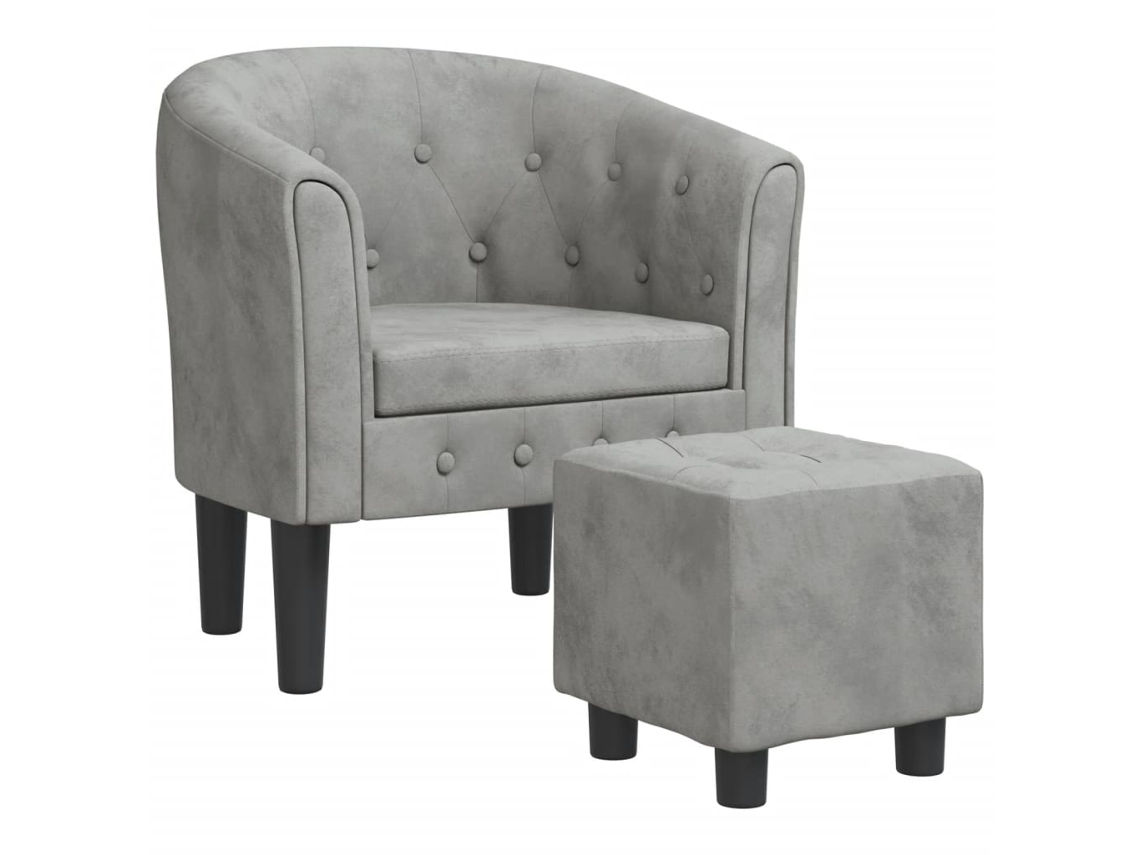 Tub Chair, Tub Chairs Vidaxl Cinzeto Veludo
