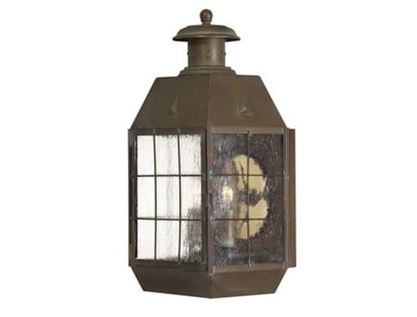 Luz de Parede Externa HINKLEY Qn-Nantucket-L-As Nantucket Solid Brass Vidro Sem Semente E14 2 Lâmpadas
