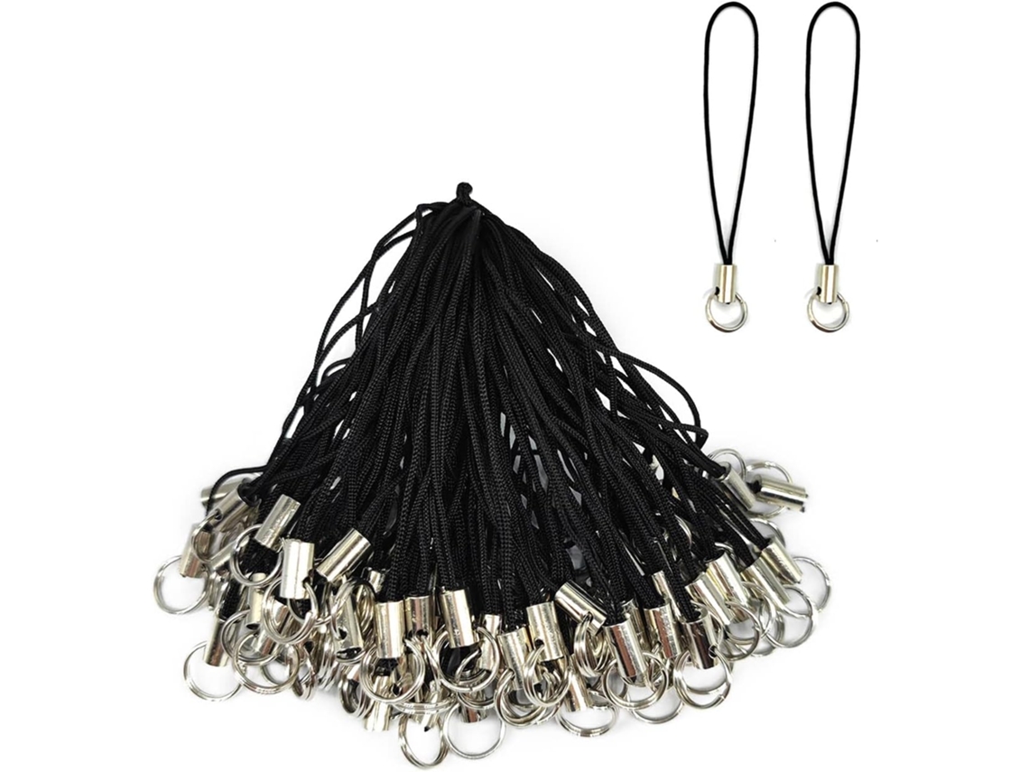 100 Pulseiras Para Celulares, Alça Removível Com Argola, Decoração Diy Para Pendurar Joias, Chaveiro Usb