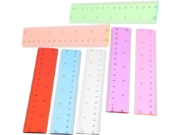 Conjunto De 14 Réguas Transparentes E Coloridas Para Desenho,
