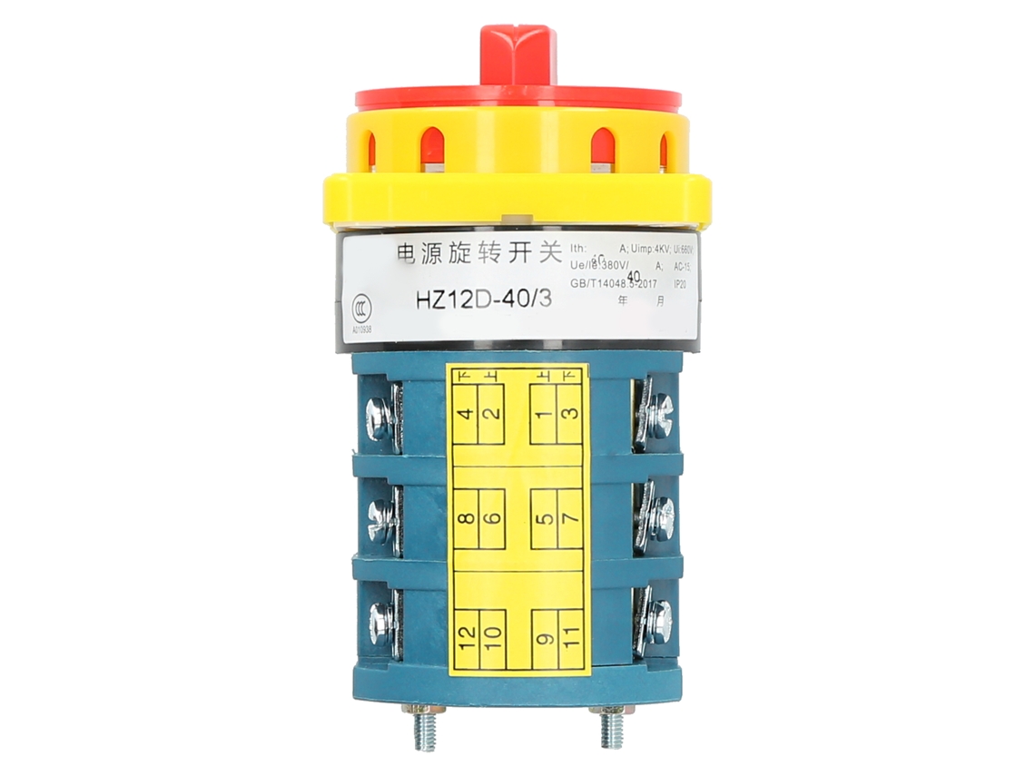 Chave De Commutação Universal Profissional Rotativa De Câmera Elétrica Hz12d‑40/3 380v/40a