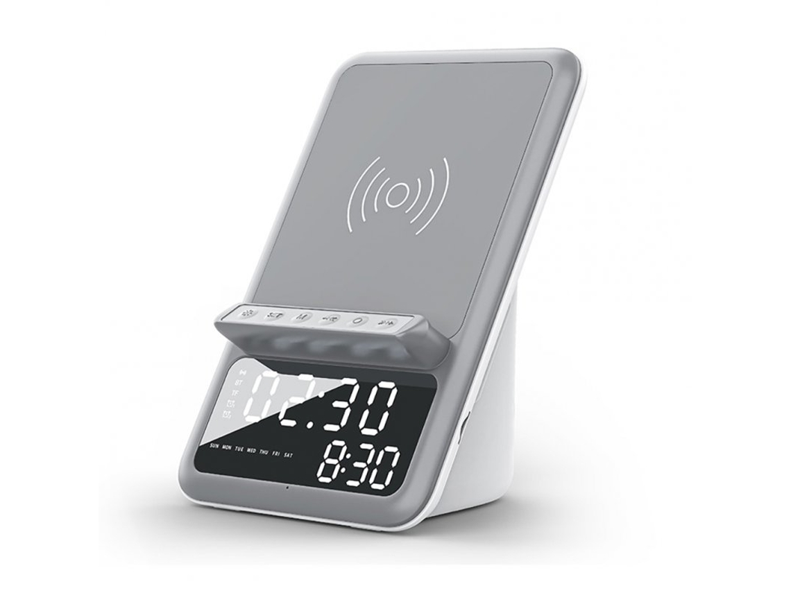 Coluna Bluetooth Smart Despertador Calendário Doca de Carregamento