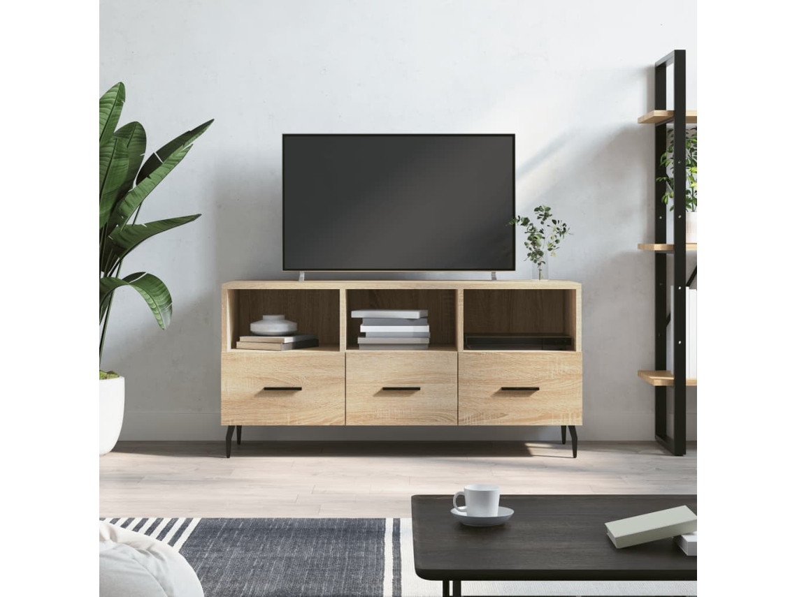 Vidaxl Móvel De Tv 102x36x50 Cm Derivados De Madeira Carvalho Sonoma