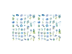 Stickers de Scrapbooking Florais Vintage para Diários e Manualidades Diy 100 Folhas