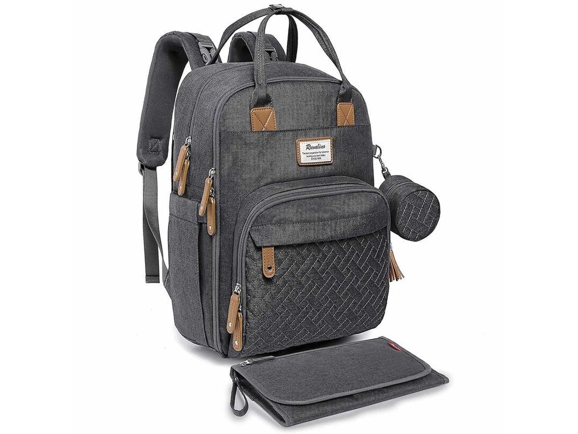 Mochila de Fraldas Neutra, Grande, com Bolsos Aislados | S/MARCA