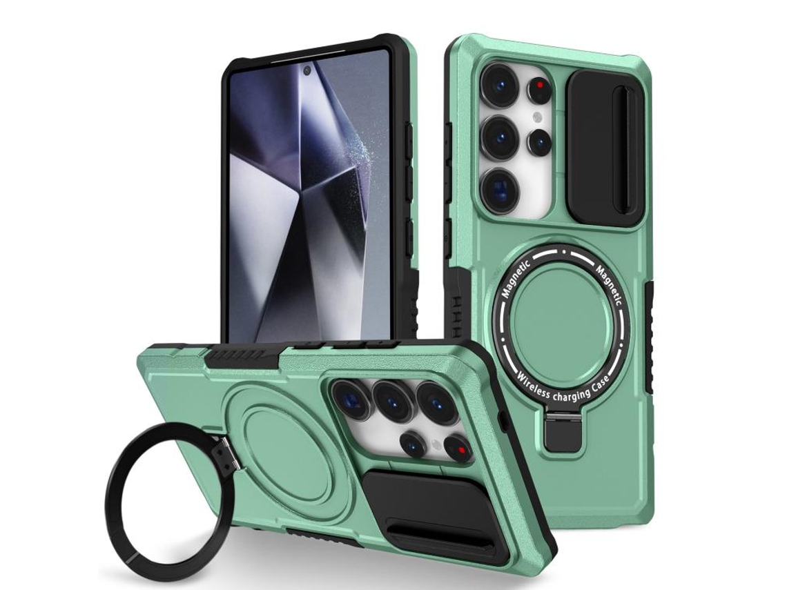 Capa Zruxe Compativel Com Samsung Galaxy S25 Ultra 5g (sliding Camshield - Magsafe - Tpu Hybrid Pc - Azul Claro)
