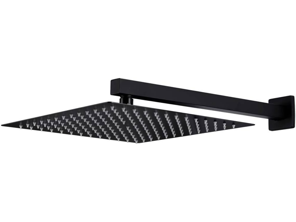 vidaXL Sistema de duche em aço inoxidável 201 preto Worten.pt