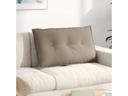 Vidaxl Travesseiro Para Costas Cinzento-acastanhado 80 X 50 Cm