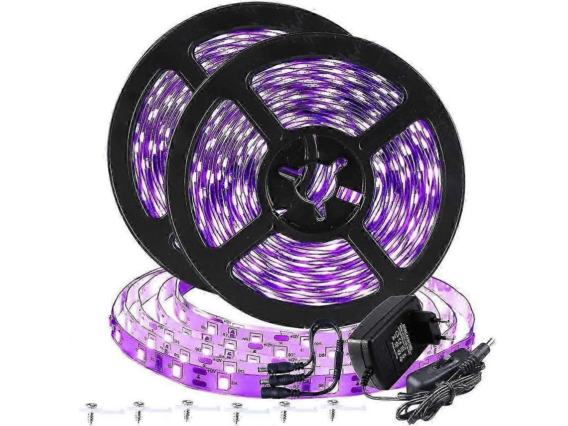 Fita Led Neon Uv 12 M 12 V Autoadesiva Recortável Para Quarto E Setup - Lurelia