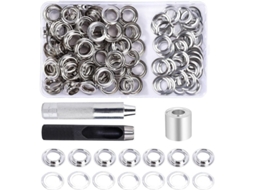 Kit de Olhos de Botão de 12mm, 100 Peças, com 3 Ferramentas e Caixa para DIY, Tela, Lona, Artesanato S/MARCA