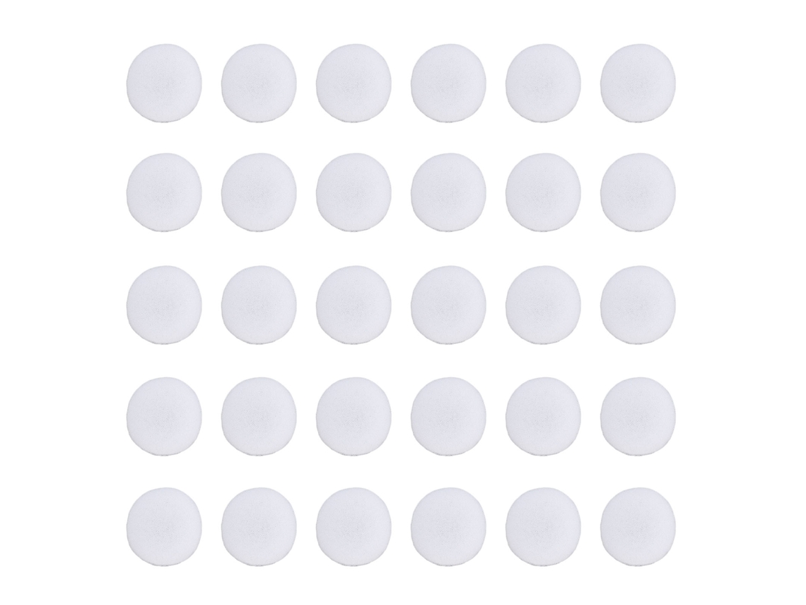 30pcs Capas De Espuma Para Fones De Ouvido Confortáveis E Macias, Compatíveis Com 15mm Branco