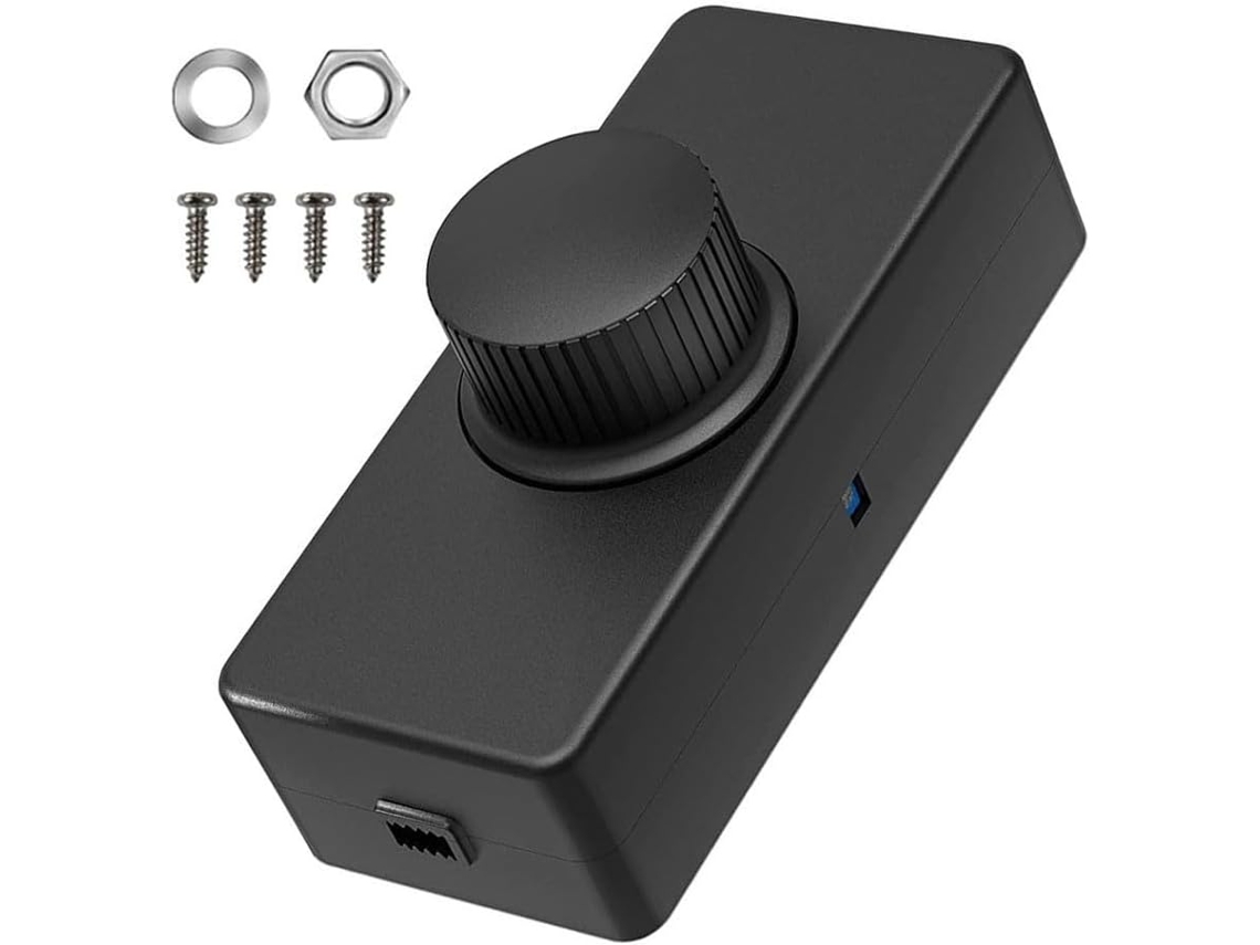 Interruptor Dimmer Rotativo Em Linha De 3a 100w, Com Saída Silenciosa Para Lâmpadas Led, Incandescentes E Halógenas