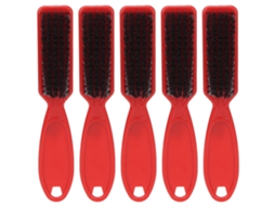 5 Peças De Escova Para Barbear Homem Vermelha Com Cerdas De Nylon Para Cuidado De Barba