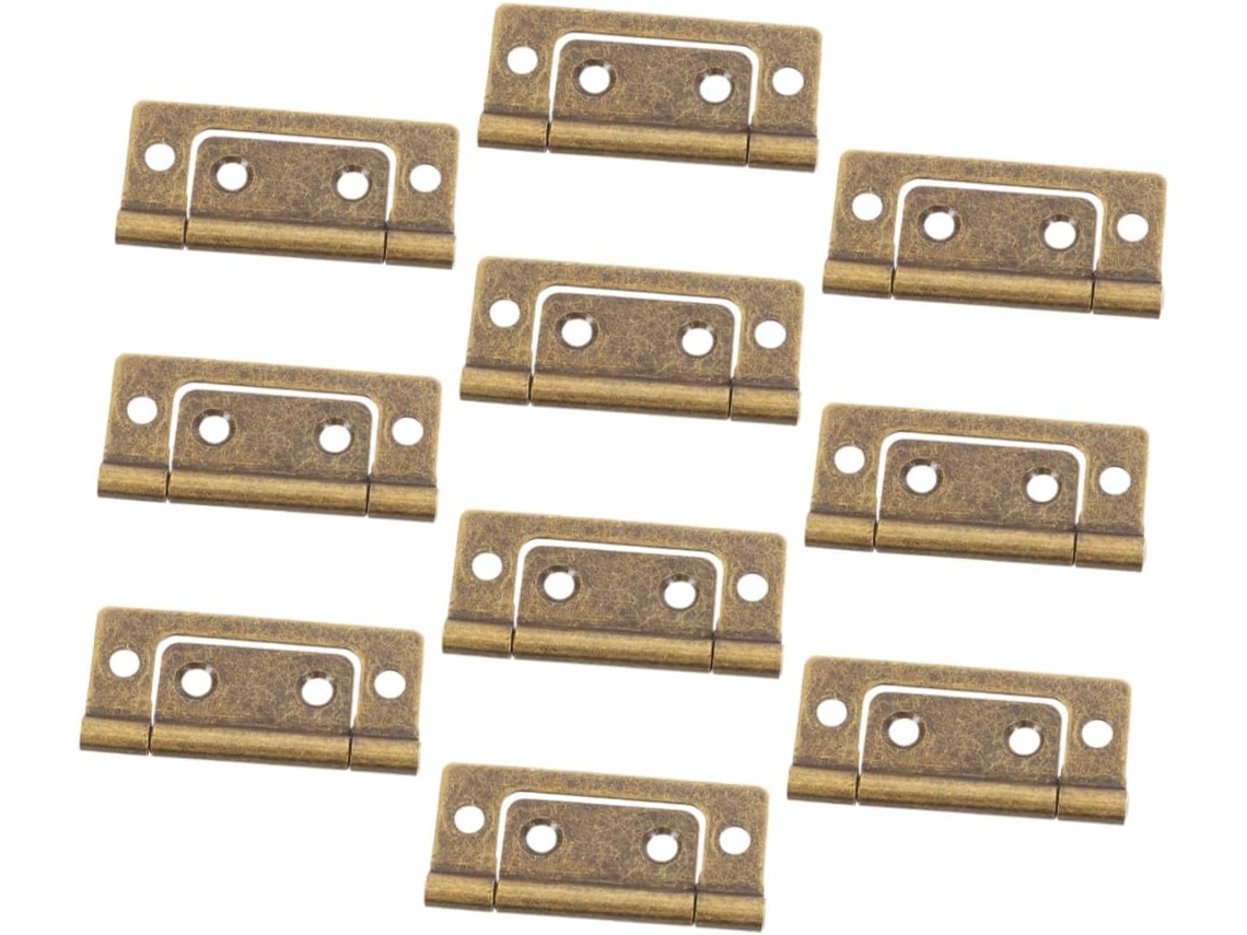 Conjunto De 10 Dobradiças Embutir Reforçadas Para Portas Armários