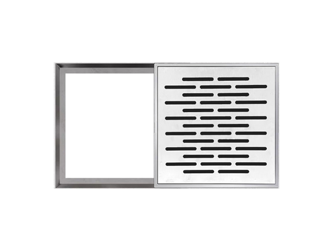 Grelha Drenagem ZACHARY, Inox 304, 20x20cm, Rápida