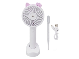 Ventilador Portátil Usb Misto 2 em 1 com Névoa Refrescante 3 Velocidades | S/MARCA