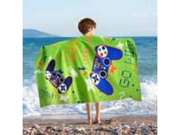 Toalha de Praia Infantil Games, 70 X 150 Cm Toalhas Games Anti, Areia para Meninos Toalha de Banho Piscina Camping Viagem Qui BRILVIBERA