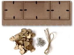 Calendário De Aniversário Em Bois Tableau Mensagem E Pingentes Para Decoração Interna Diy, Mesa E Presente