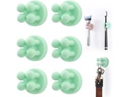 Conjunto de 6 suportes de Silicone com gancho AQUAFORGE