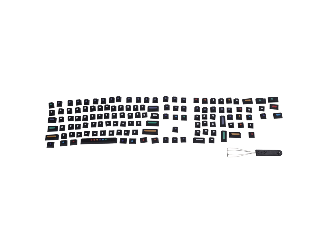 Aetheria keycap de Ponto Sublimação Têxtil Pbt para Teclados Mecânicos 61/64/68/87/96/104/108 Preto com Extraktor de Teclas