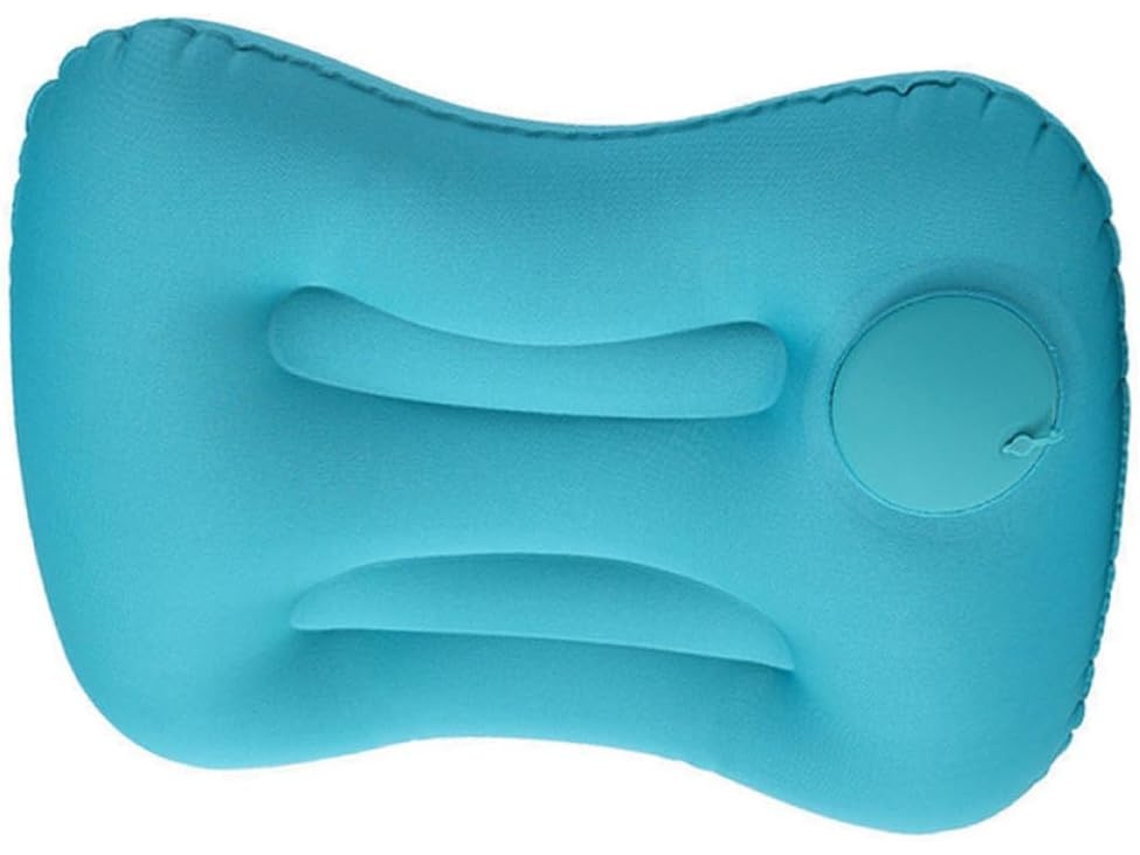 Travesseiro Inflável de Viagem Feito Poliéster. Respirável e Ergonômico. Confortável para Camping, CHABERLU