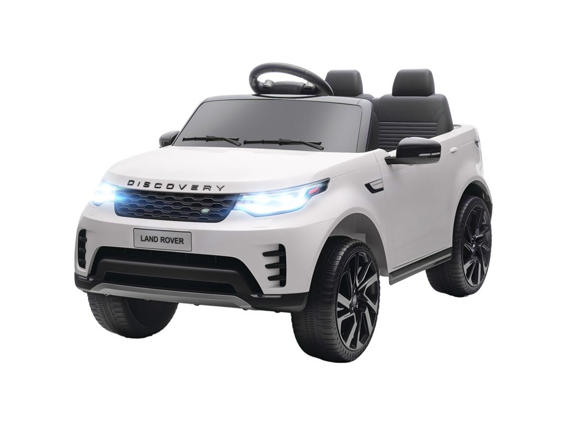 Carro Elétrico Discovery 12v Branco 3 6 Anos (2 Motores, Suspensão, Controle Remoto, Usb, Música, Faróis, Buzina)
