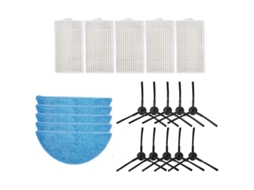 Robô aspirador de pó hepa kit de escova lateral para ilife v5s pro peças v50 v5s escova de limpeza de poeira, 20 peças