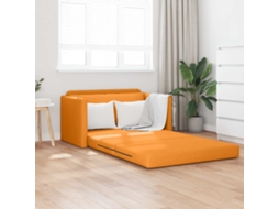 Vidaxl Sofá-cama 110cm Amarelo Escuro Tecido